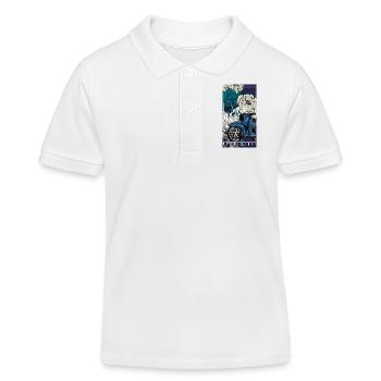 Hirondelle (bleu) // Illustration - Polo enfant bio Stanley/Stella - blanc - Devant