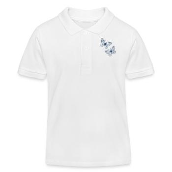 papillons - Polo enfant bio Stanley/Stella - blanc - Devant