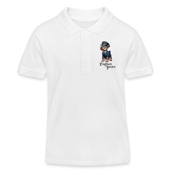 Yorkshire Terrier Pilot - Kinder Organic Poloshirt Mini Sprinter von Stanley/Stella - Weiß - Vorne