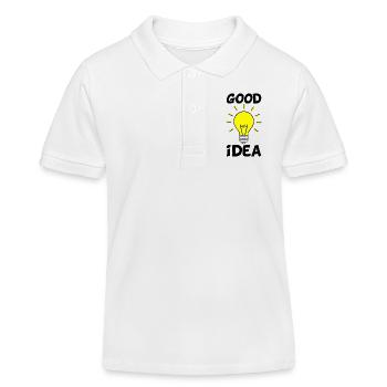 The good idea - Kids Organic Polo Shirt by Stanley/Stella - white - Front