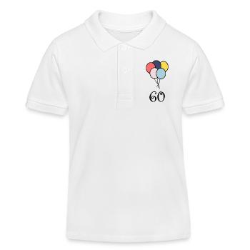 60. 60 ANS. 60e ANNIVERSAIRE. ANNIVERSAIRE 60 ANS. - Polo enfant bio Stanley/Stella - blanc - Devant