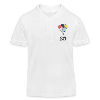 60. 60 ANS. 60e ANNIVERSAIRE. ANNIVERSAIRE 60 ANS. - Polo enfant bio Stanley/Stella - blanc - Devant