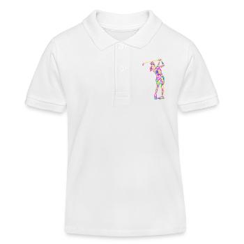 Golfeuse Golfeuse Femmes Colorées Enfants Filles Golfeuses - Polo enfant bio Stanley/Stella - blanc - Devant