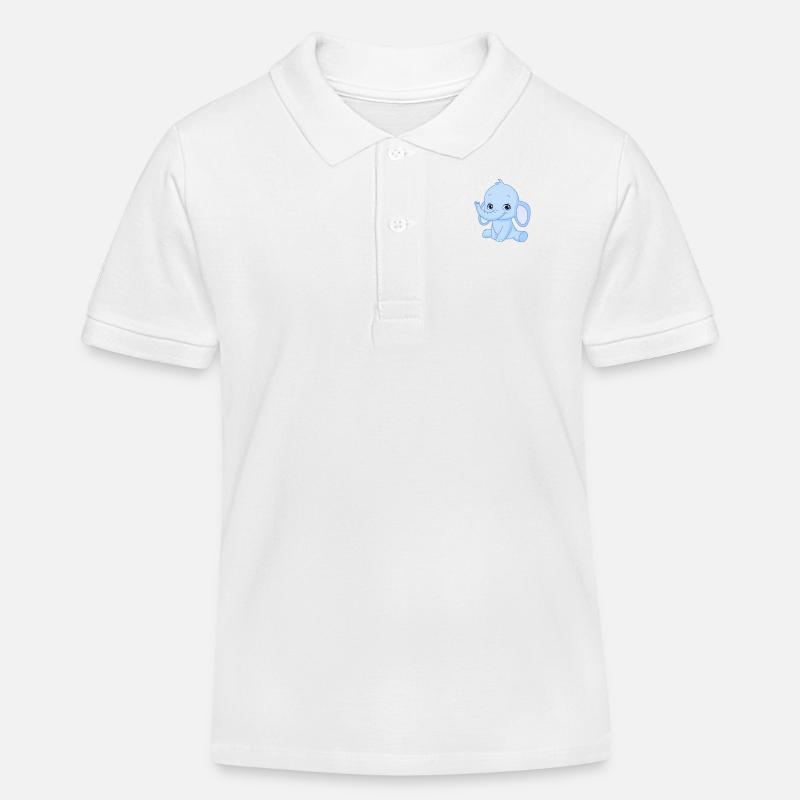 Elephants - Polo enfant bio Stanley/Stella - blanc