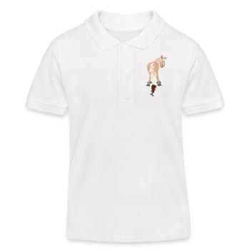 Horse Dung - Kids Organic Polo Shirt by Stanley/Stella - white - Front
