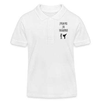 Taekwondo Taekwondoin Tae-Kwon-Do Tae Kwon Do - Kids Organic Polo Shirt by Stanley/Stella - white - Front