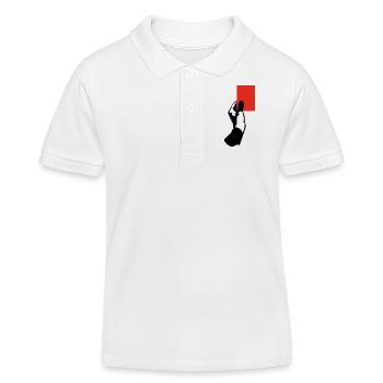 Rote Karte! - Kinder Organic Poloshirt Mini Sprinter von Stanley/Stella - Weiß - Vorne