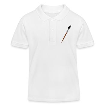 Pinsel - Kinder Organic Poloshirt Mini Sprinter von Stanley/Stella - Weiß - Vorne