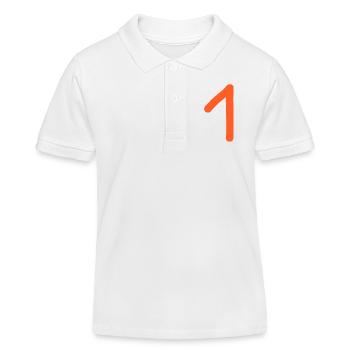 1 Nummer eins Zahl Geburtstag - Kinder Organic Poloshirt Mini Sprinter von Stanley/Stella - Weiß - Vorne