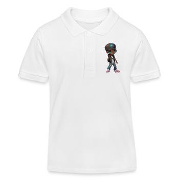 Cooles Hip-Hop-Teenie-Kind - Kinder Organic Poloshirt Mini Sprinter von Stanley/Stella - Weiß - Vorne