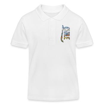 Aquarell Landkarte Chile - Kinder Organic Poloshirt Mini Sprinter von Stanley/Stella - Weiß - Vorne