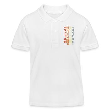 Boxsack Witz - Kinder Organic Poloshirt Mini Sprinter von Stanley/Stella - Weiß - Vorne