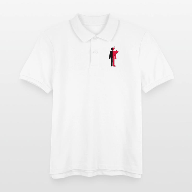 Mann oder Dämon Piktogramm Kinder Organic Poloshirt Mini Sprinter von Stanley/Stella