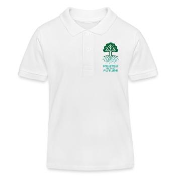 Digital tree for a sustainable future - Kids Organic Polo Shirt by Stanley/Stella - white - Front