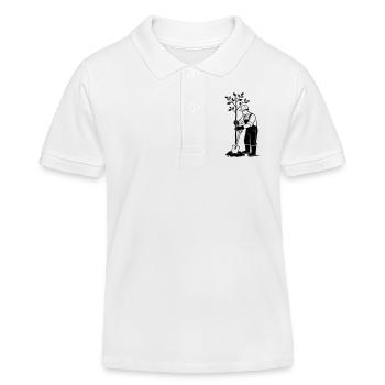 Jardinier - Polo enfant bio Stanley/Stella - blanc - Devant