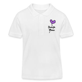 MUTTERTAG. SCHÖNEN MUTTERTAG. MAMA - Kinder Organic Poloshirt Mini Sprinter von Stanley/Stella - Weiß - Vorne