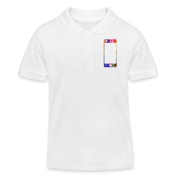 Handy mit Herz - Kinder Organic Poloshirt Mini Sprinter von Stanley/Stella - Weiß - Vorne