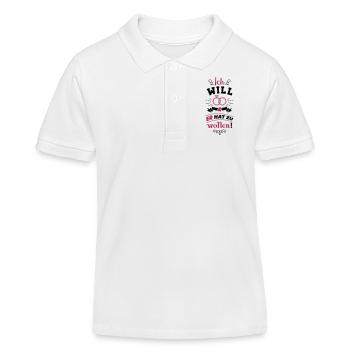 ich will er hat zu wollen ringe - Kinder Organic Poloshirt Mini Sprinter von Stanley/Stella - Weiß - Vorne