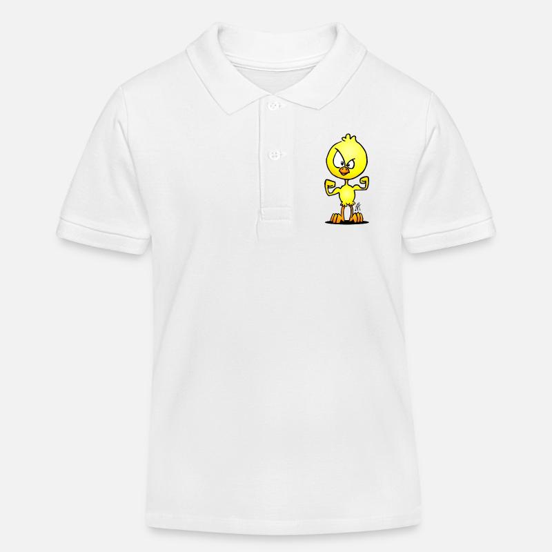 Poussin - Polo enfant bio Stanley/Stella - blanc