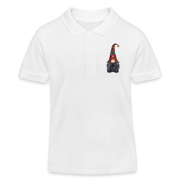 Tomte Zentangle - Kids Organic Polo Shirt by Stanley/Stella - white - Front