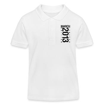 Anniversaire Mars 2013 Mars né en Mars - Polo enfant bio Stanley/Stella - blanc - Devant