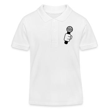 Microphone Check Microphone, Microphone, Mike, MC, Hi - Kids Organic Polo Shirt by Stanley/Stella - white - Front