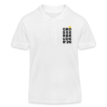 Großer Bruder 2026 Krone Schwangerschaft Baby - Kinder Organic Poloshirt Mini Sprinter von Stanley/Stella - Weiß - Vorne