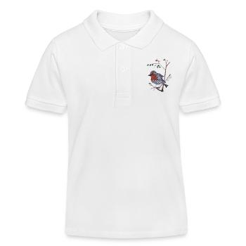 Ein charismatischer Robin - Kinder Organic Poloshirt Mini Sprinter von Stanley/Stella - Weiß - Vorne