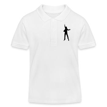 Jump High - Kinder Organic Poloshirt Mini Sprinter von Stanley/Stella - Weiß - Vorne
