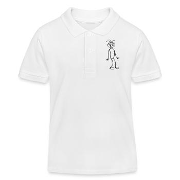 Collez le chiffre - Polo enfant bio Stanley/Stella - blanc - Devant
