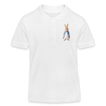 Niedlicher Hase braun 17 - Kinder Organic Poloshirt Mini Sprinter von Stanley/Stella - Weiß - Vorne