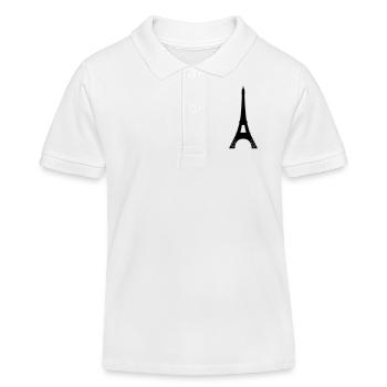 eiffel tower - paris - Kids Organic Polo Shirt by Stanley/Stella - white - Front