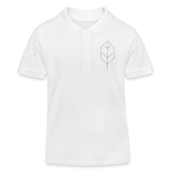 blatt kontur - Kinder Organic Poloshirt Mini Sprinter von Stanley/Stella - Weiß - Vorne