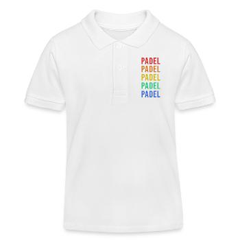 Aufschlag Padel Sport Padelspiel Turnier Spieler - Kinder Organic Poloshirt Mini Sprinter von Stanley/Stella - Weiß - Vorne