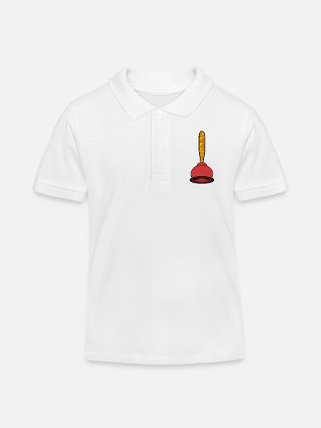 Goldene Saugglocke Klempner - Kinder Organic Poloshirt Mini Sprinter von Stanley/Stella - Weiß