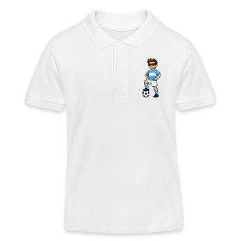 Soccer Boy Fan d’Argentine Drapeau argentin - Polo enfant bio Stanley/Stella - blanc - Devant