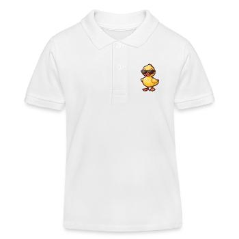 Duck Sunglasses - Kids Organic Polo Shirt by Stanley/Stella - white - Front