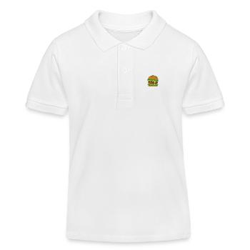 Minimalistischer Burger - Kinder Organic Poloshirt Mini Sprinter von Stanley/Stella - Weiß - Vorne