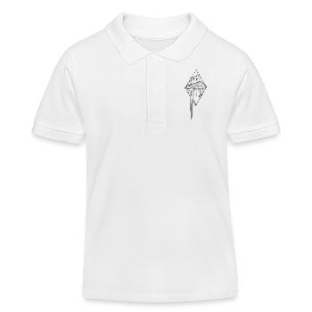 Naturlandschaft mit Fluss und Bergen - Kinder Organic Poloshirt Mini Sprinter von Stanley/Stella - Weiß - Vorne