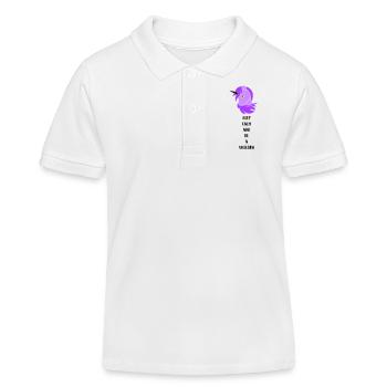unicorn keep calm - Kinder Organic Poloshirt Mini Sprinter von Stanley/Stella - Weiß - Vorne