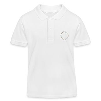 Eukalyptus-Wildblumen-Kranz, personalisierbar - Kinder Organic Poloshirt Mini Sprinter von Stanley/Stella - Weiß - Vorne