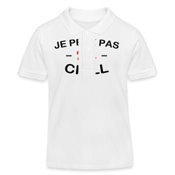 Je peux pas j ai chill - Polo enfant bio Stanley/Stella - blanc - Devant