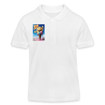 Crème glacée, cadeau pour les amateurs de crème glacée - Polo enfant bio Stanley/Stella - blanc - Devant