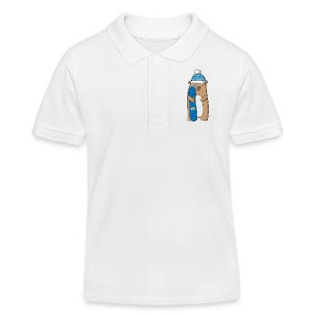 Snowboard - Polo enfant bio Stanley/Stella - blanc - Devant