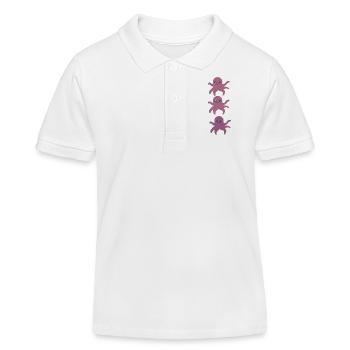 Pieuvre triple - Polo enfant bio Stanley/Stella - blanc - Devant