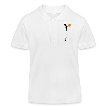 airbrushherz_2f - Kinder Organic Poloshirt Mini Sprinter von Stanley/Stella - Weiß - Vorne