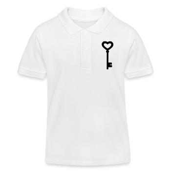 The heart key - Kids Organic Polo Shirt by Stanley/Stella - white - Front