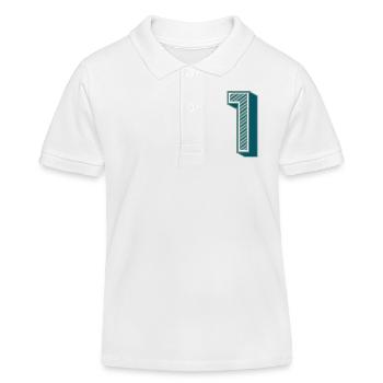 1. 1 JAHR. 1. JAHRESTAG - Kinder Organic Poloshirt Mini Sprinter von Stanley/Stella - Weiß - Vorne