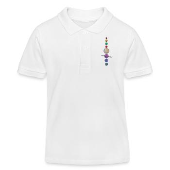 Solar System - Kids Organic Polo Shirt by Stanley/Stella - white - Front
