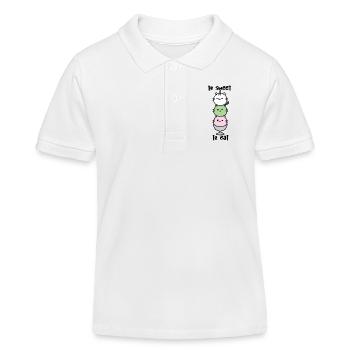 Pile de glaces Cat Tower - Polo enfant bio Stanley/Stella - blanc - Devant